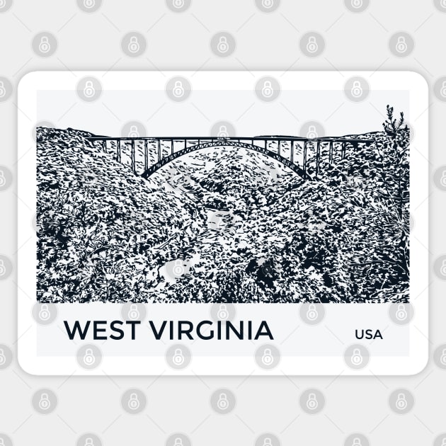 West Virginia USA Sticker by Lakeric